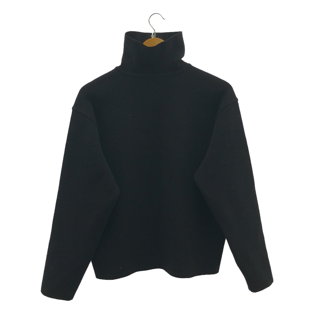 【미품】 AURALEE / 오라리 | 2023AW | HEAVY MILANO RIB KNIT ZIP TURTLE / 하프 Zip 니트 풀오버 | 0 | 블랙 | 여성
