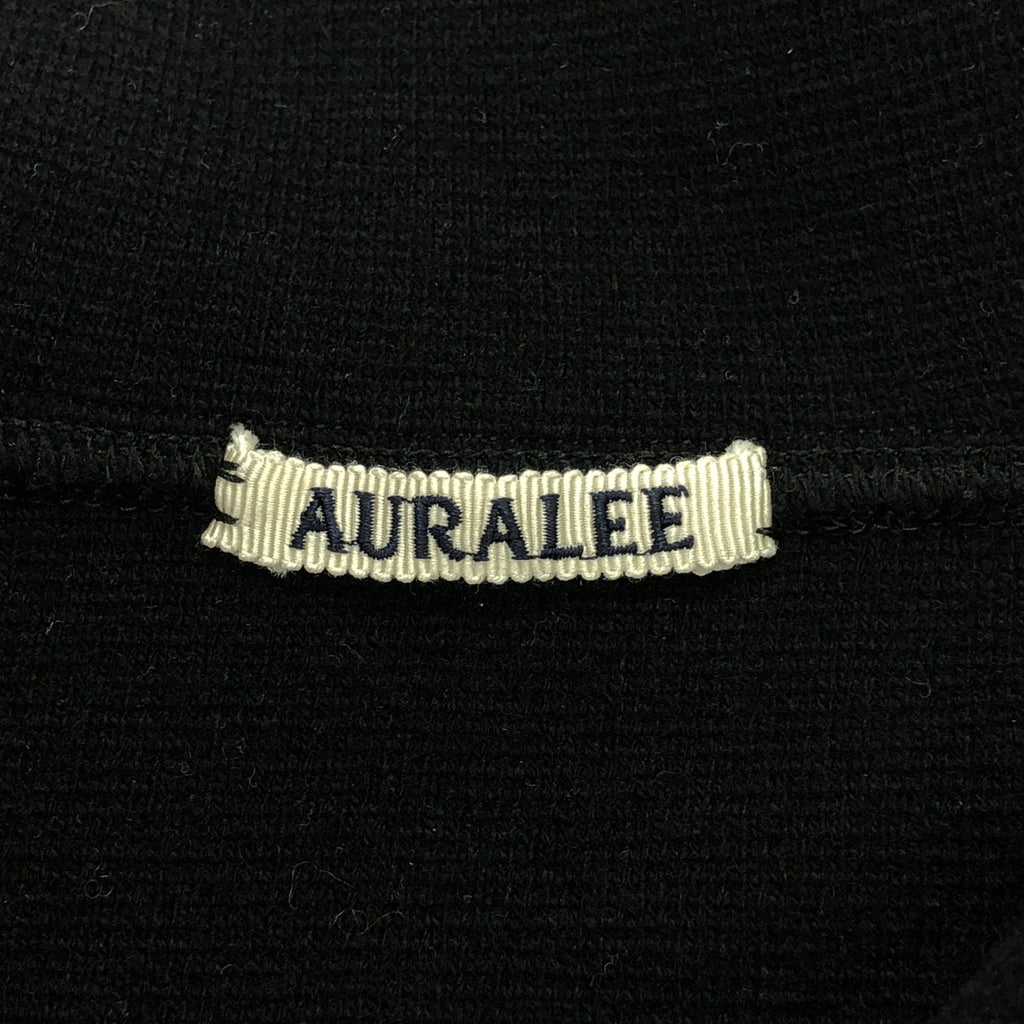 【미품】 AURALEE / 오라리 | 2023AW | HEAVY MILANO RIB KNIT ZIP TURTLE / 하프 Zip 니트 풀오버 | 0 | 블랙 | 여성