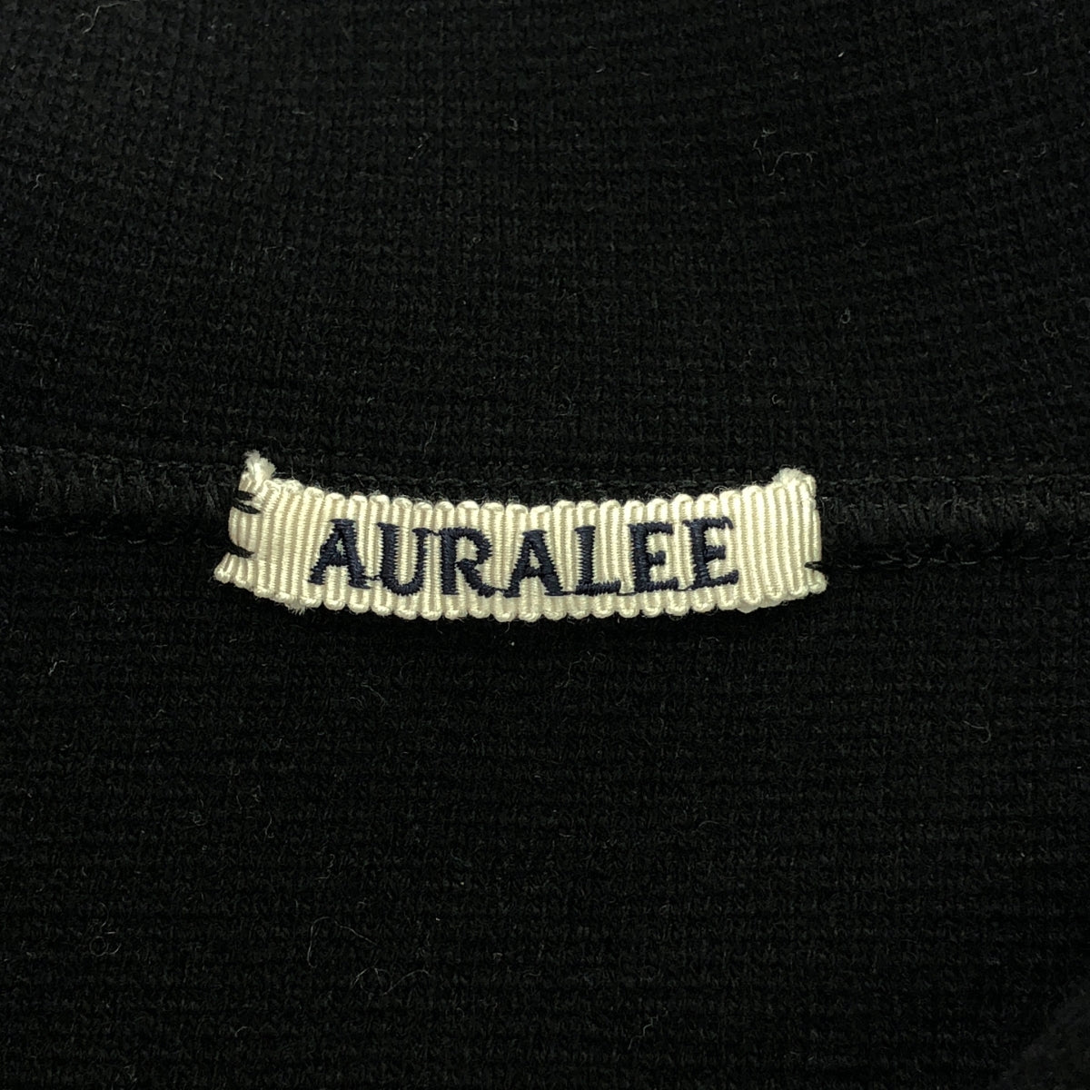 【미품】 AURALEE / 오라리 | 2023AW | HEAVY MILANO RIB KNIT ZIP TURTLE / 하프 Zip 니트 풀오버 | 0 | 블랙 | 여성