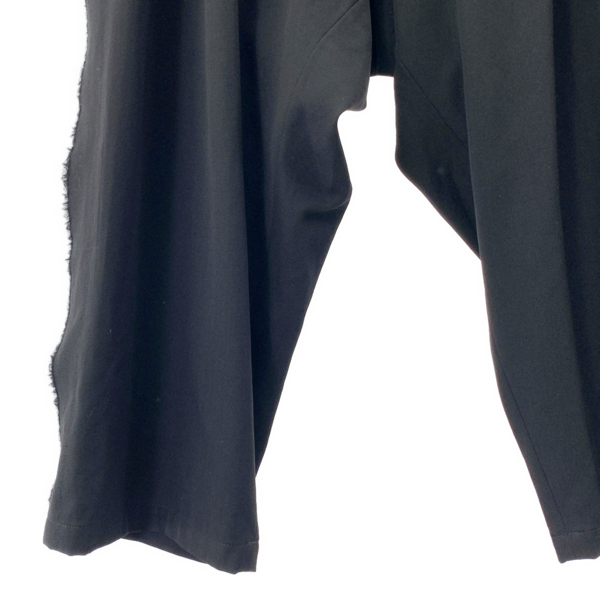 [狀況極佳] LIMI feu | 側邊設計雙褶羊毛華達呢長褲 | S碼 | 黑色 | 女款