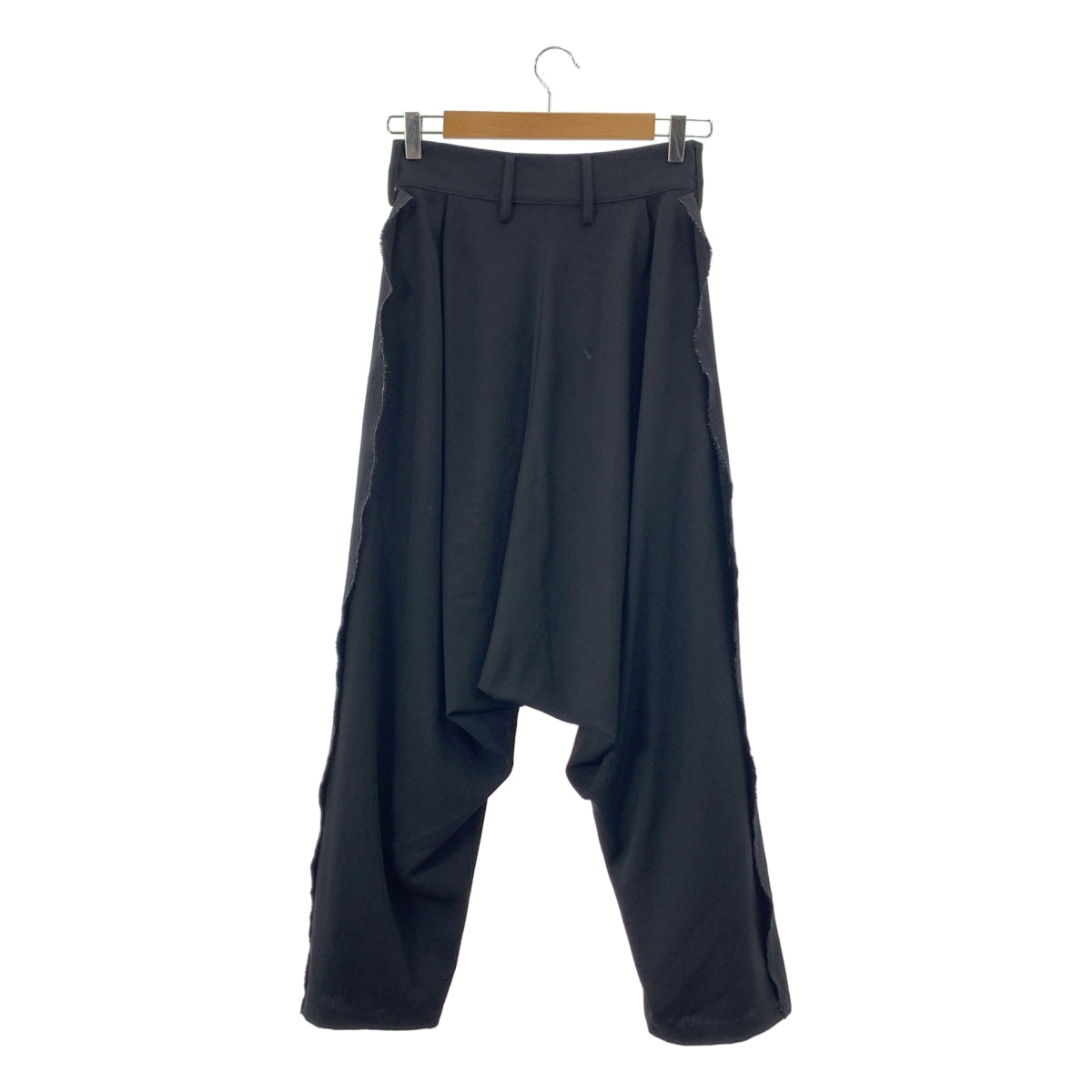 [狀況極佳] LIMI feu | 側邊設計雙褶羊毛華達呢長褲 | S碼 | 黑色 | 女款