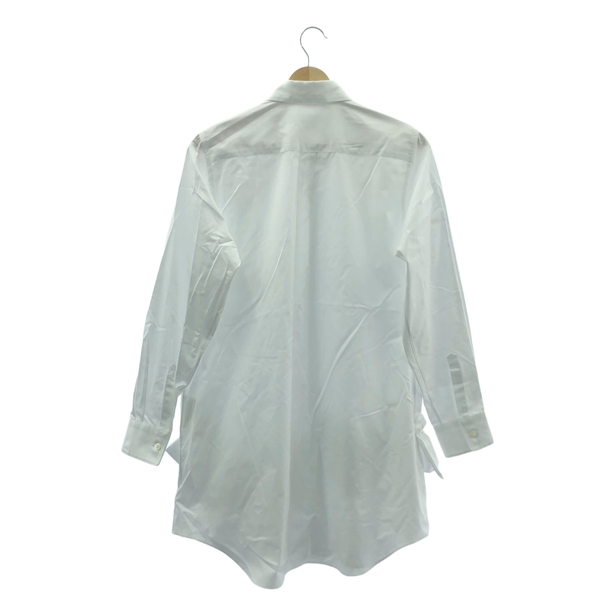 【美品】  COMME des GARCONS COMME des GARCONS / コムコム | 2025SS | フリル ドッキング ロングシャツ ブラウス | S | ホワイト 美品】 COMME des GARCONS COMME des GARCONS / コムコム