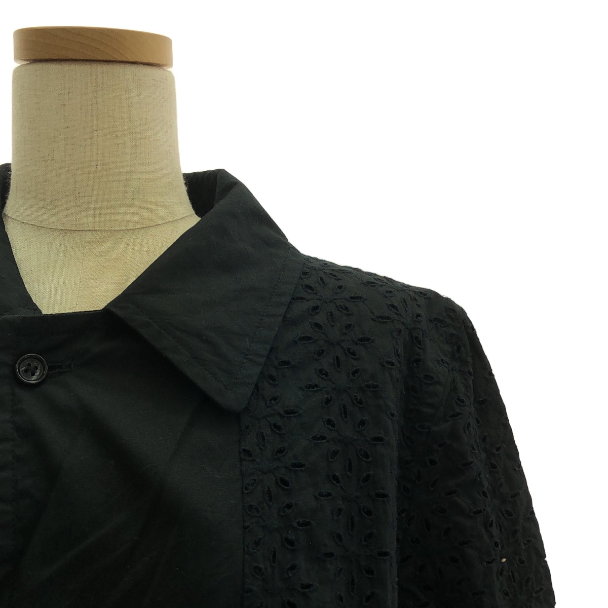 COMME des GARCONS COMME des GARCONS / 콤콤 | 2010SS | 펀칭 컷 워크 레이스 싱글 코트 | M | 블랙 | 여성