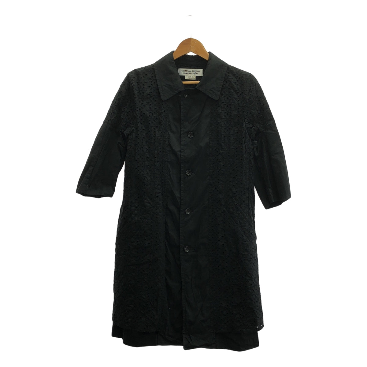 COMME des GARCONS COMME des GARCONS / 콤콤 | 2010SS | 펀칭 컷 워크 레이스 싱글 코트 | M | 블랙 | 여성