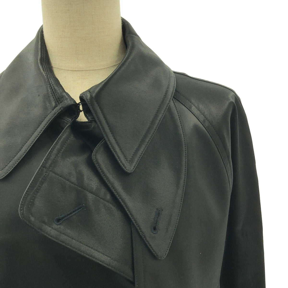 HERMES / 헤르메스 | 아세테이트 나일론 새틴 트렌치 코트 | 40 | 여성