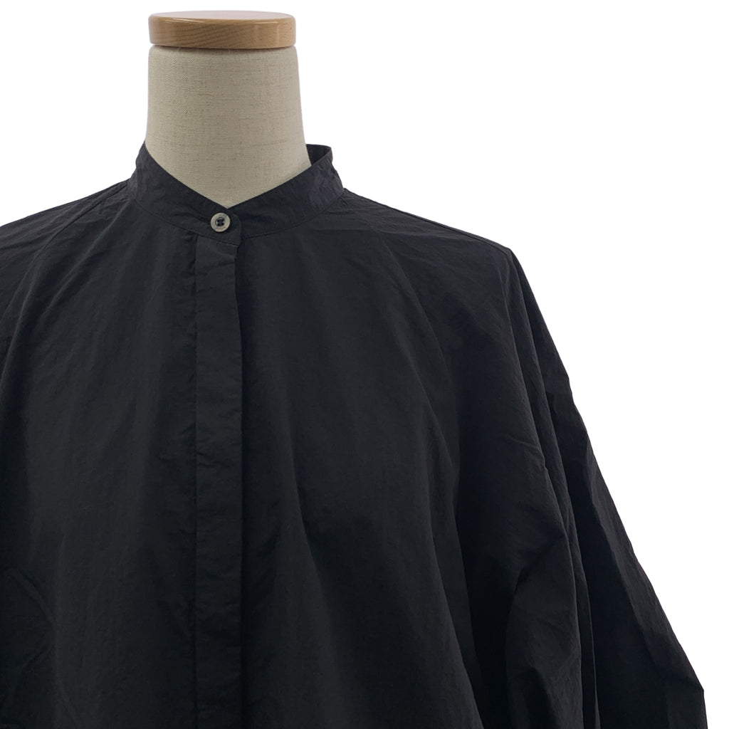 LE PHIL / 루피루 | 볼륨 슬리브 로고 버튼 게더 셔츠 블라우스 | F | 여성