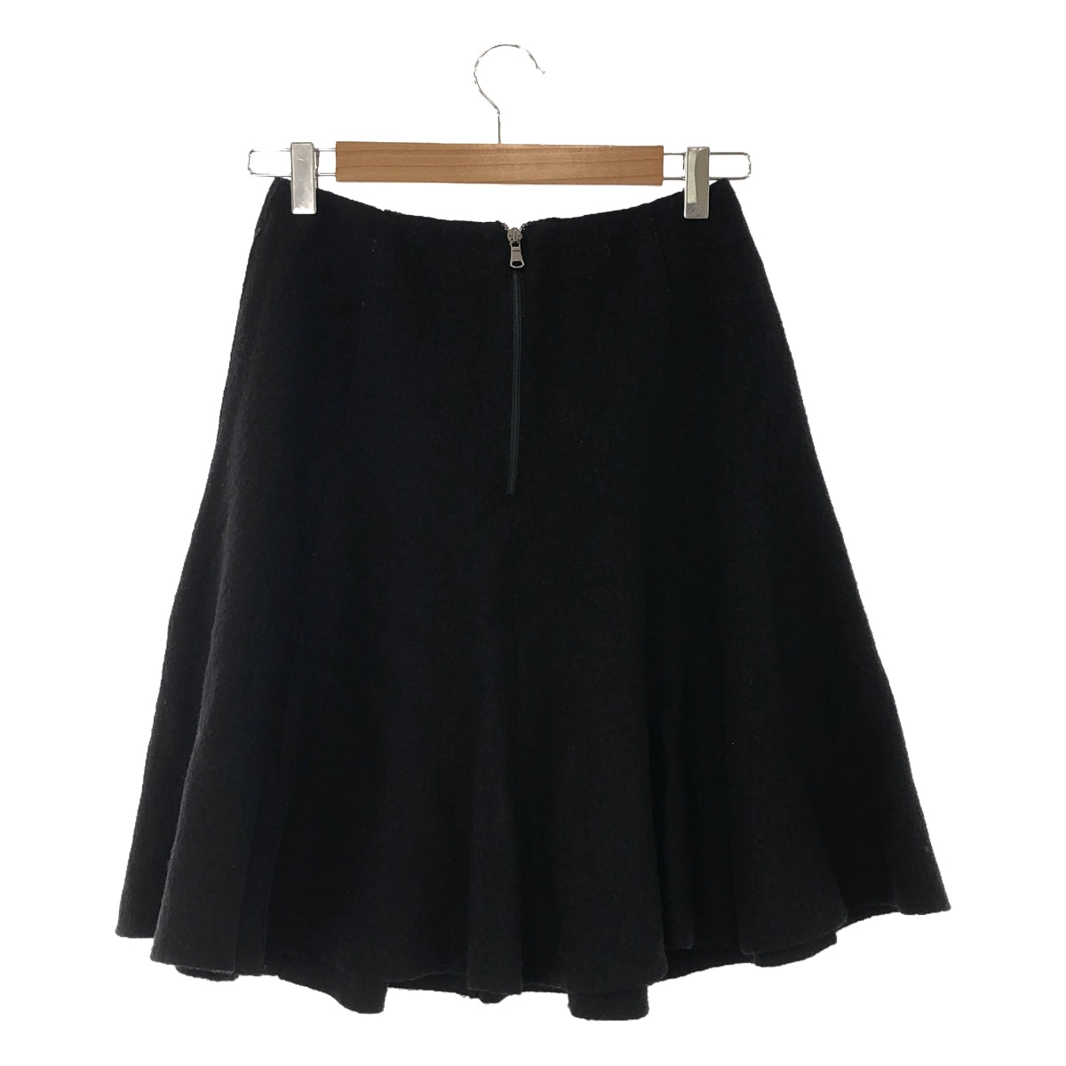 EMPORIO ARMANI | Wool shrunken back zip skirt | 38 | Women's