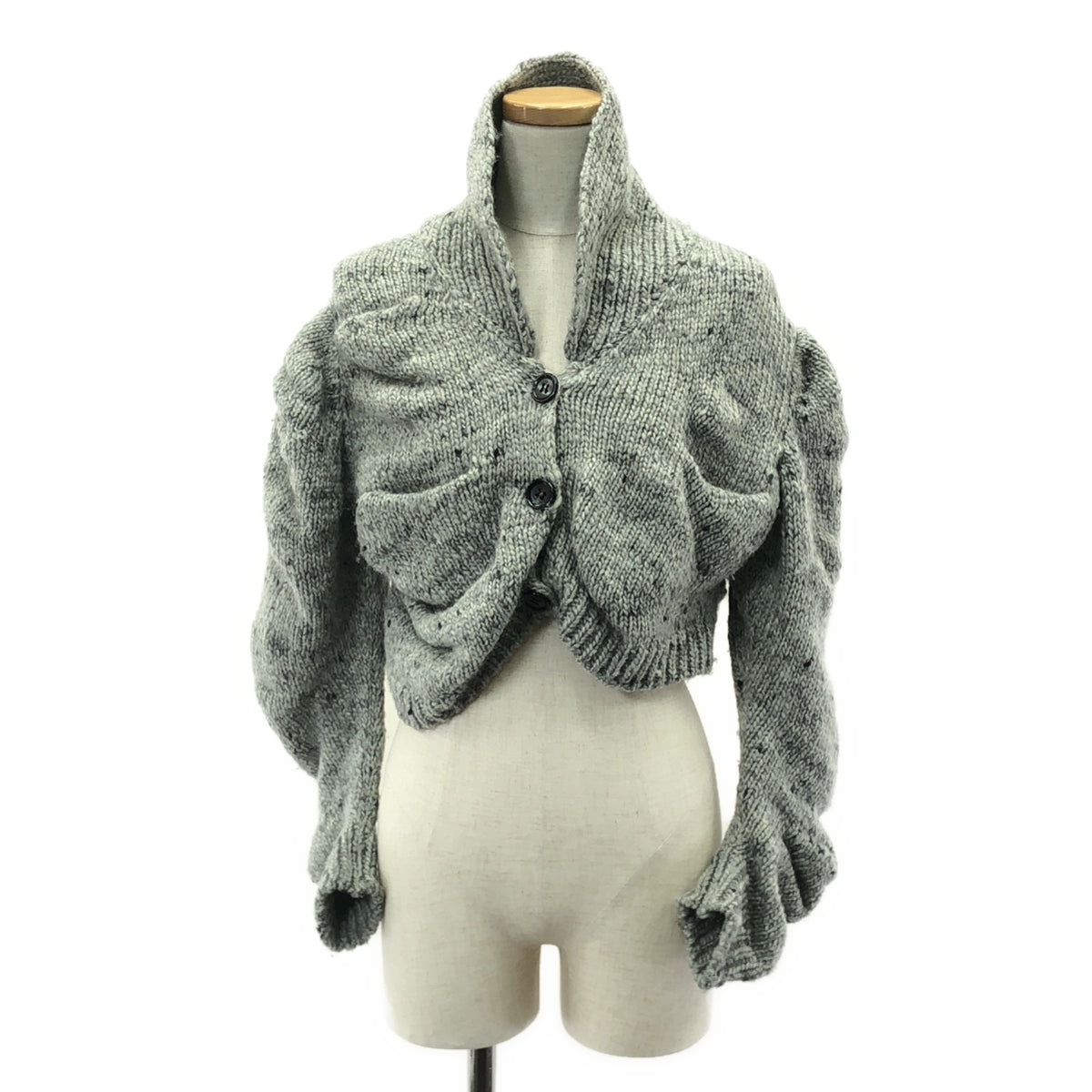 Pillings  / ピリングス | × Ron Herman / ロンハーマン Unstable Cardigan / 変形 ニット カーディガン | グレー | レディース