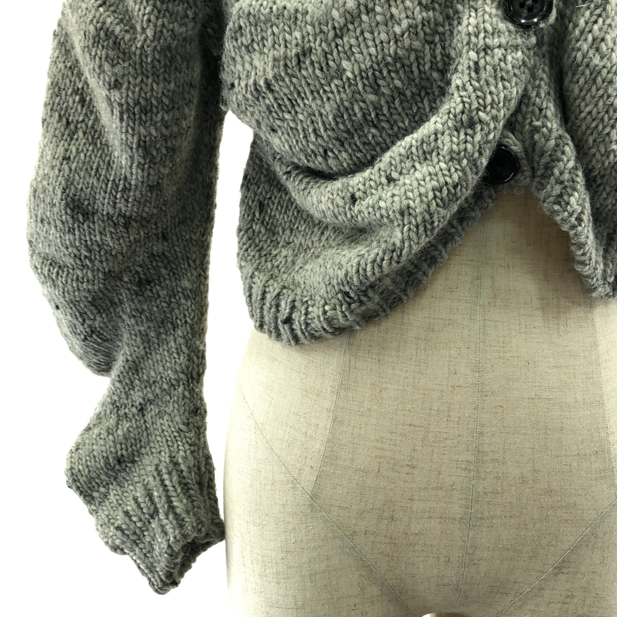 Pillings  / ピリングス | × Ron Herman / ロンハーマン Unstable Cardigan / 変形 ニット カーディガン | グレー | レディース