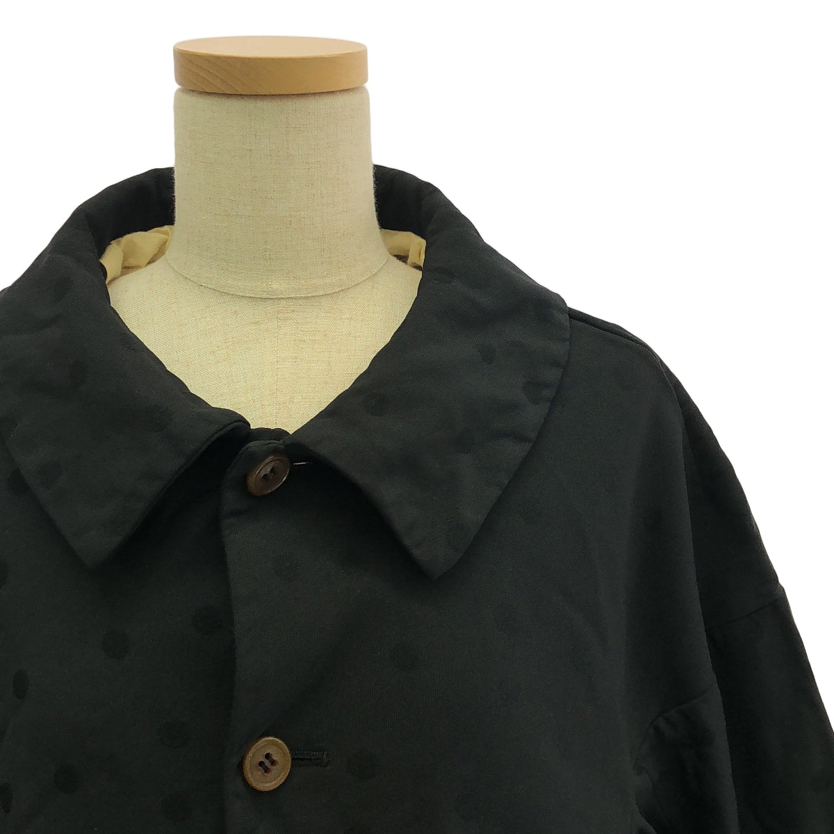 COMME des GARCONS COMME des GARCONS / コムコム | 2013AW | ポリエステル 縮絨 変形 ドット ジャガード パッチ ジャケット / 総裏地 | M | レディース