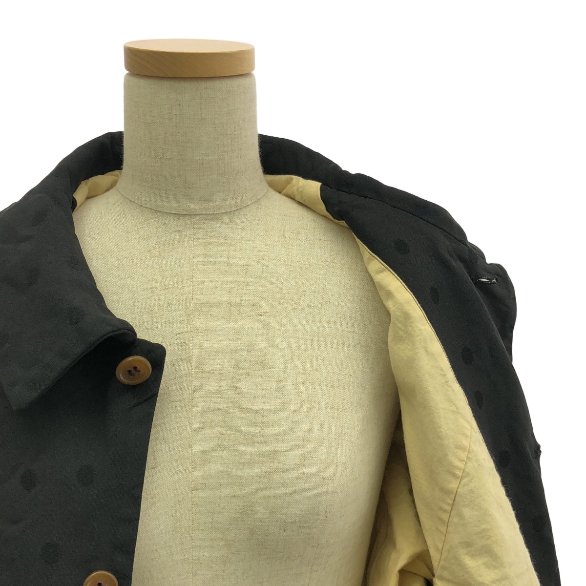 COMME des GARCONS COMME des GARCONS / コムコム | 2013AW | ポリエステル 縮絨 変形 ドット ジャガード パッチ ジャケット / 総裏地 | M | レディース