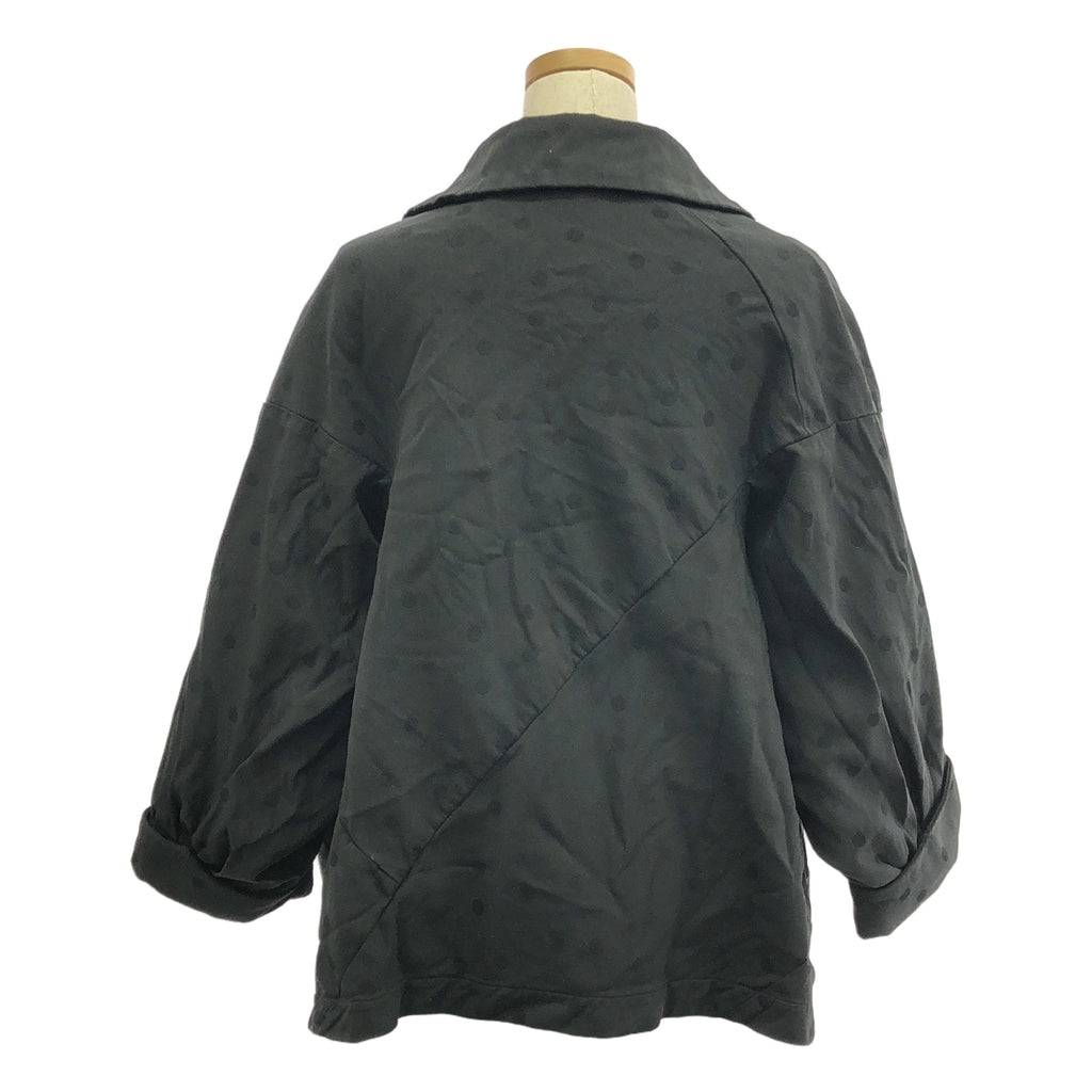 COMME des GARCONS COMME des GARCONS / 콤콤 | 2013AW | 폴리 에스테르 축융 변형 도트 재가드 패치 재킷 / 총 안감 | M | 블랙 | 여성