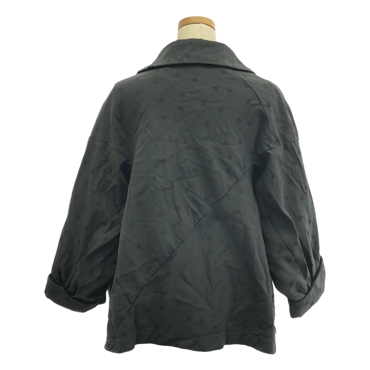 COMME des GARCONS COMME des GARCONS / コムコム | 2013AW | ポリエステル 縮絨 変形 ドット ジャガード パッチ ジャケット / 総裏地 | M | レディース