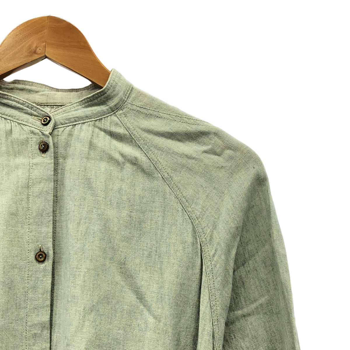 nest robe / ネストローブ | リネン コットン シャツ ワンピース | F | ライトブルー | レディース