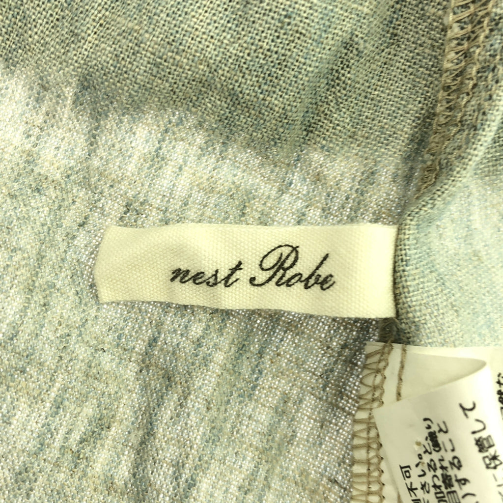nest robe / ネストローブ | リネン コットン シャツ ワンピース | F | ライトブルー | レディース