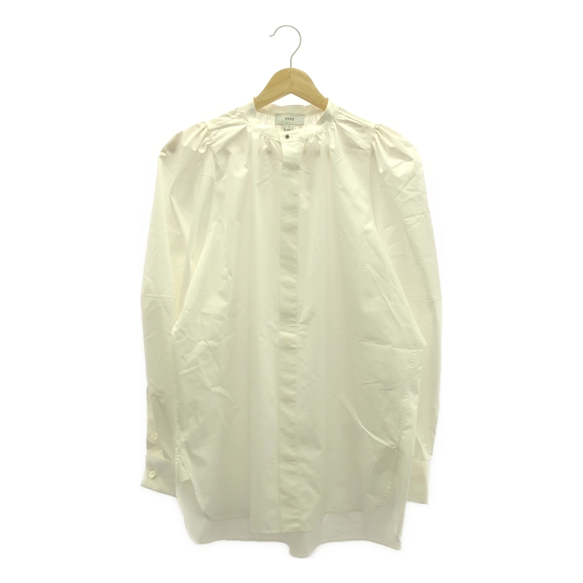 HYKE / 하이크 | 2023AW | T/C BALLOON SLEEVE SHIRT 블라우스 | S | 화이트 | 여성