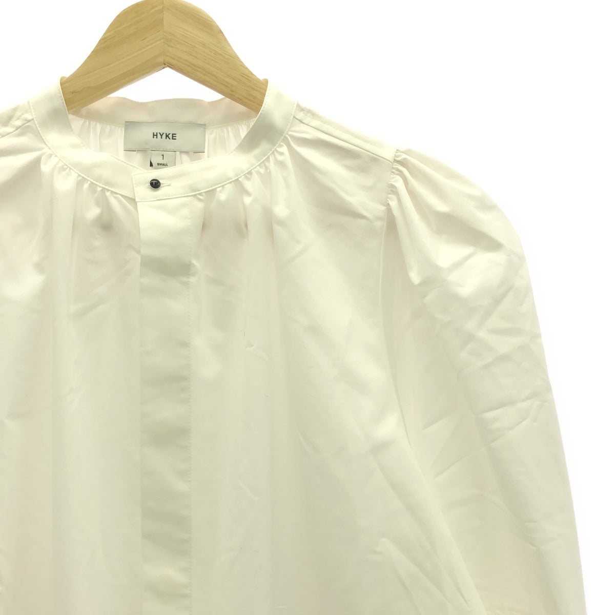 HYKE | 2023AW | T/C BALLOON SLEEVE SHIRT BLOUSE | S | WHITE | WOMEN'S