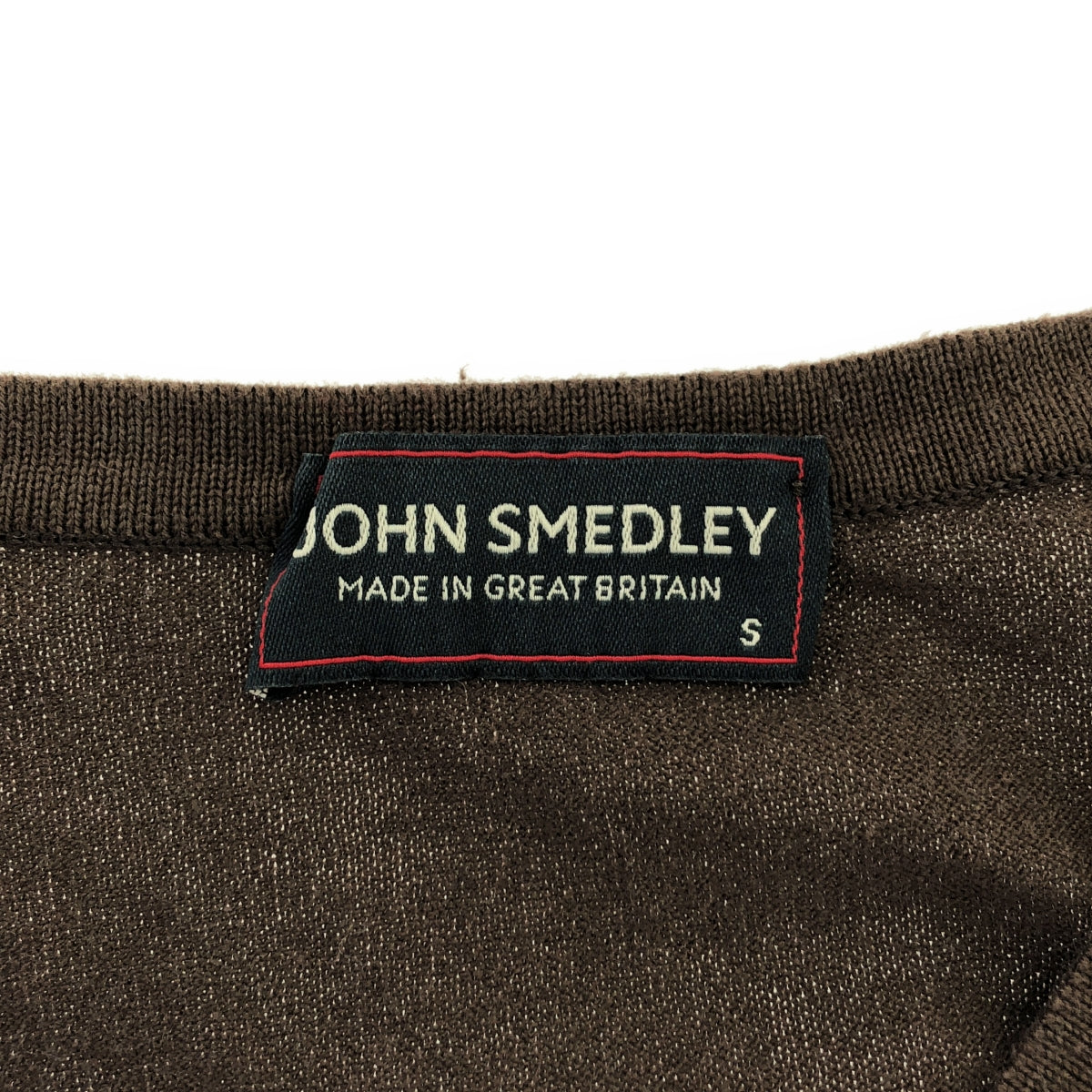 JOHN SMEDLEY / ジョンスメドレー | シーアイランドコットン ハイゲージ Vネック ニット | S | ブラウン | メンズ