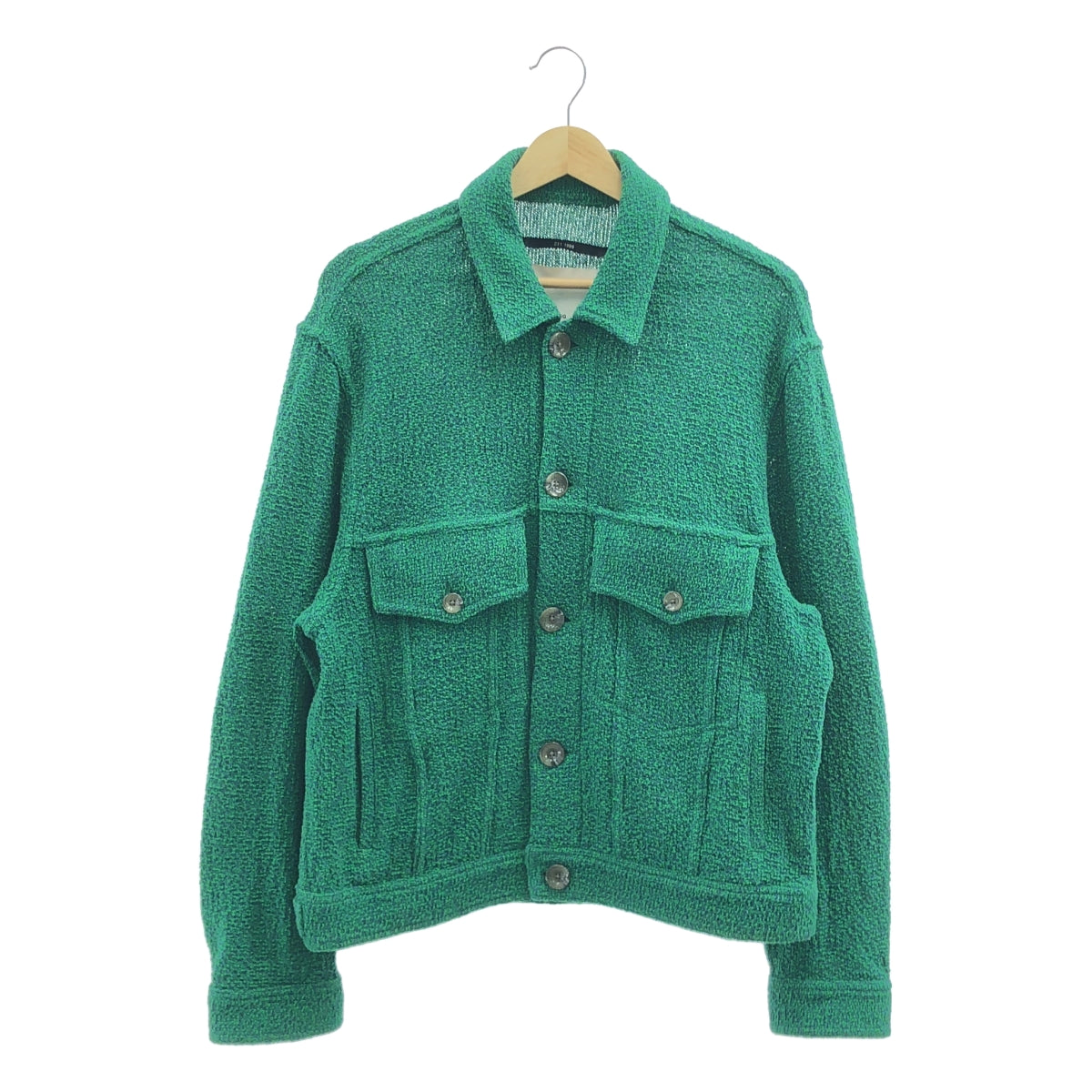 靜音之歌 | 2023 春夏系列 | 棉質針織運動外套 | 46 碼 | 綠色/藍色 | 男款