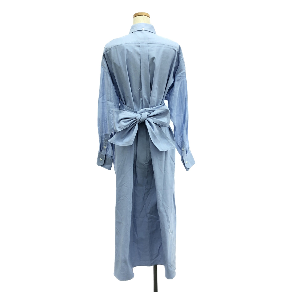 【新品】  HYKE / ハイク | 2023SS | Restyle Archives ＃1 SHEER SLEEVE SHIRT DRESS ワンピース | 1 | ライトブルー | レディース