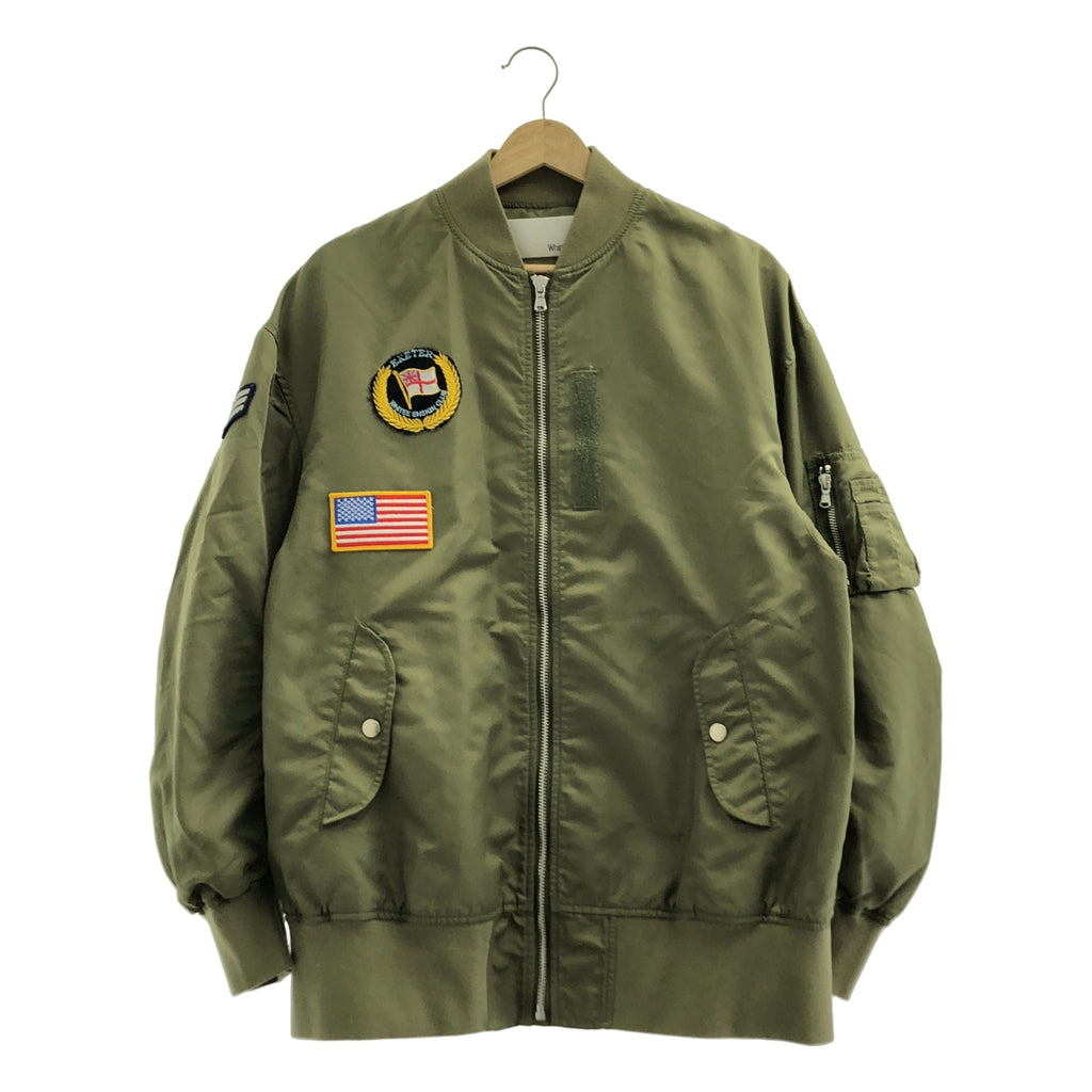 【成色極佳】Whim Gazette MA-1 軍用飛行夾克，附徽章 | F 碼 | 卡其色 | 女款