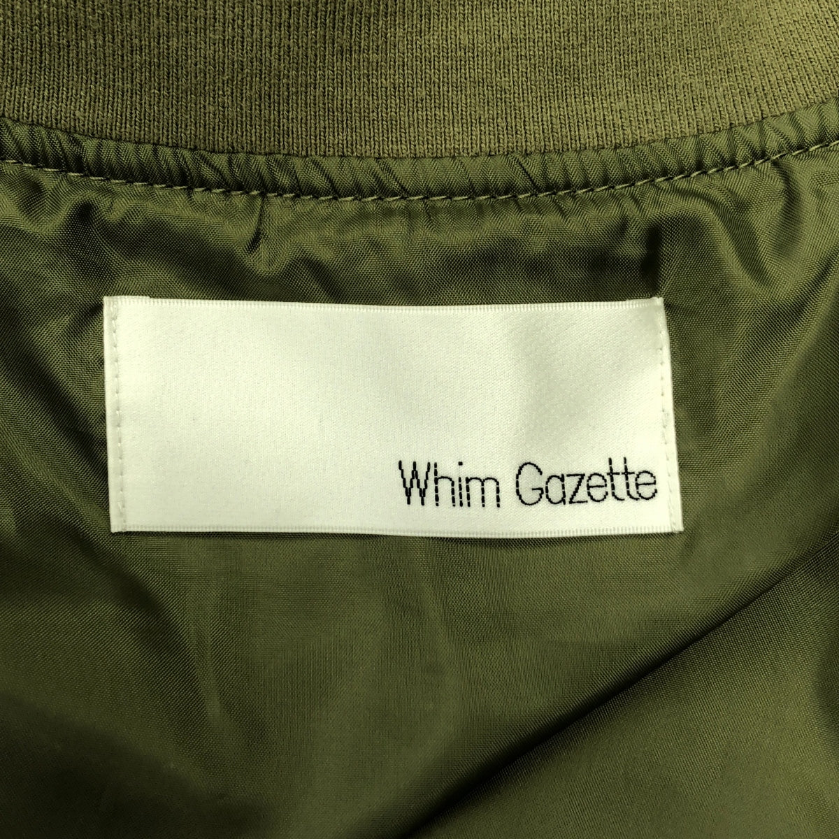 【成色極佳】Whim Gazette MA-1 軍用飛行夾克，附徽章 | F 碼 | 卡其色 | 女款