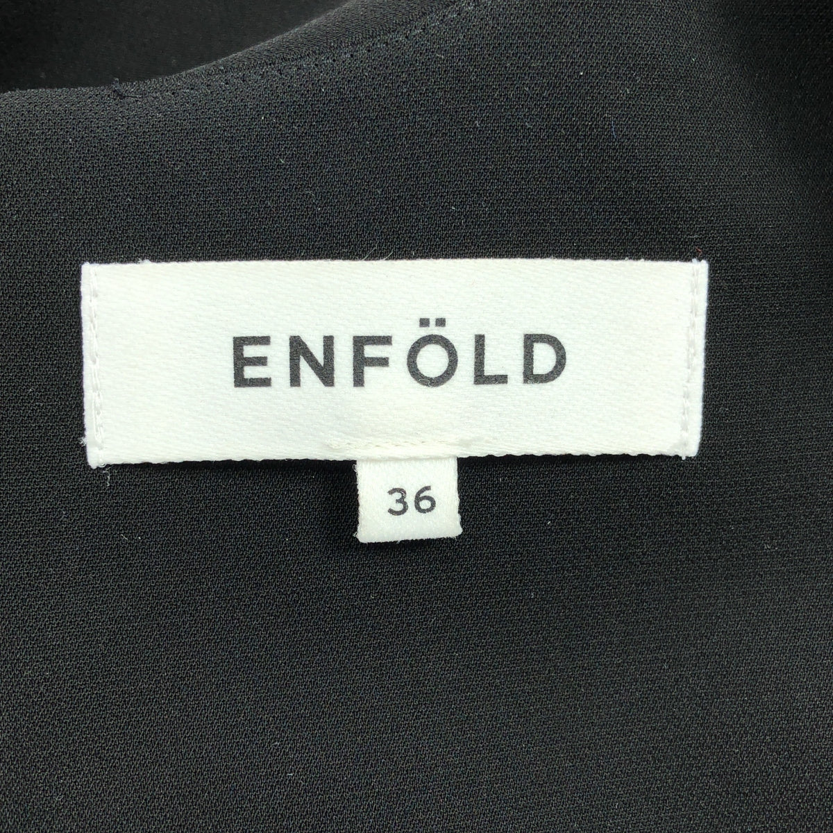 【美品】  ENFOLD / エンフォルド | SQUARE-ORIGAMI DRESS スクエア 折り紙 ドレス ワンピース | 36 | ブラック | レディース