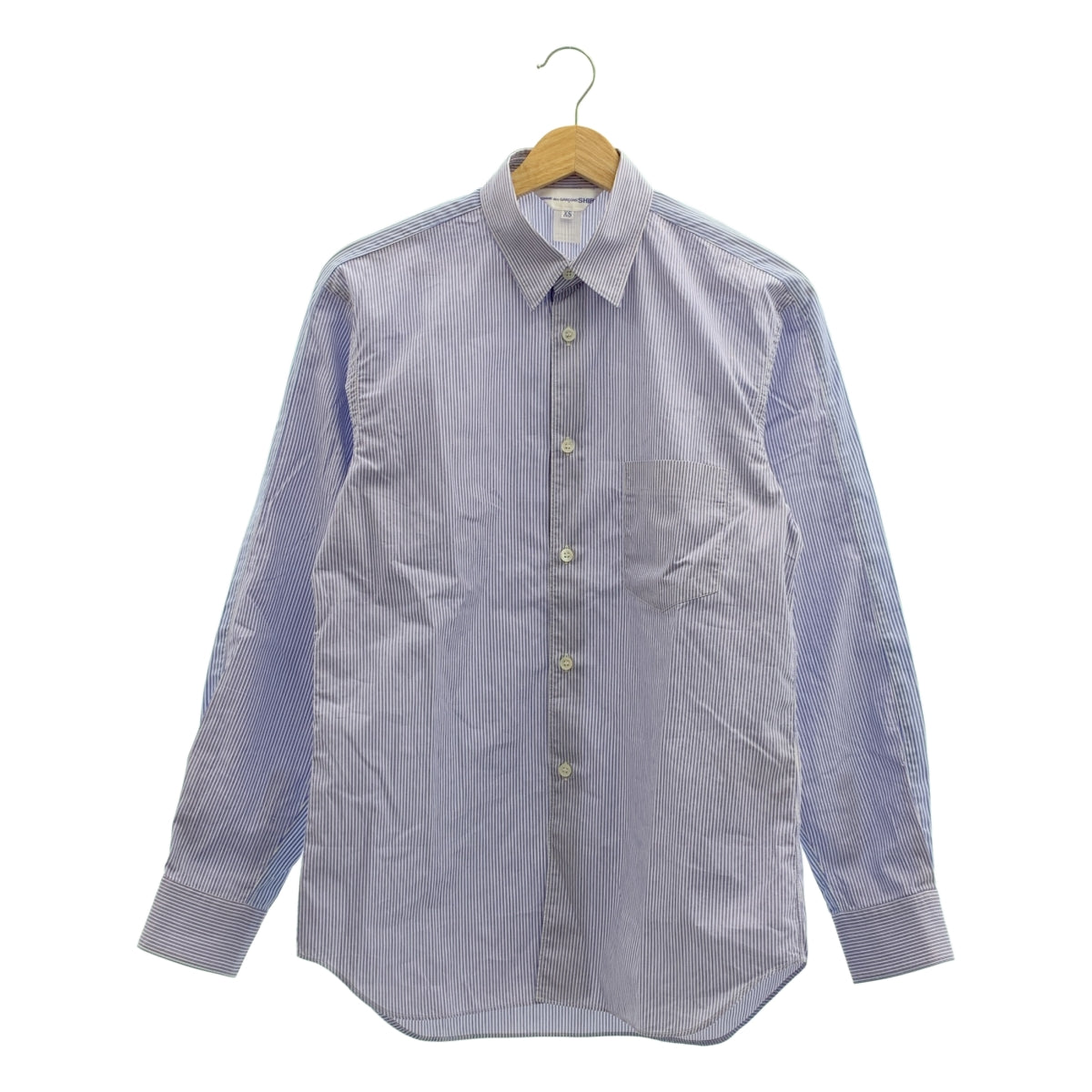 COMME des GARCONS SHIRT / コムデギャルソンシャツ | 切替 コットン ストライプ シャツ | XS | メンズ