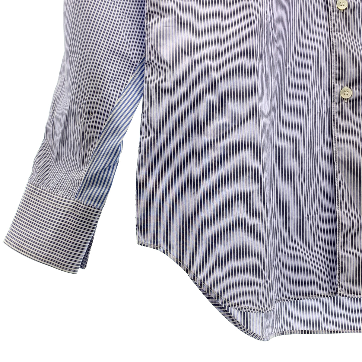 COMME des GARCONS SHIRT / コムデギャルソンシャツ | 切替 コットン ストライプ シャツ | XS | メンズ