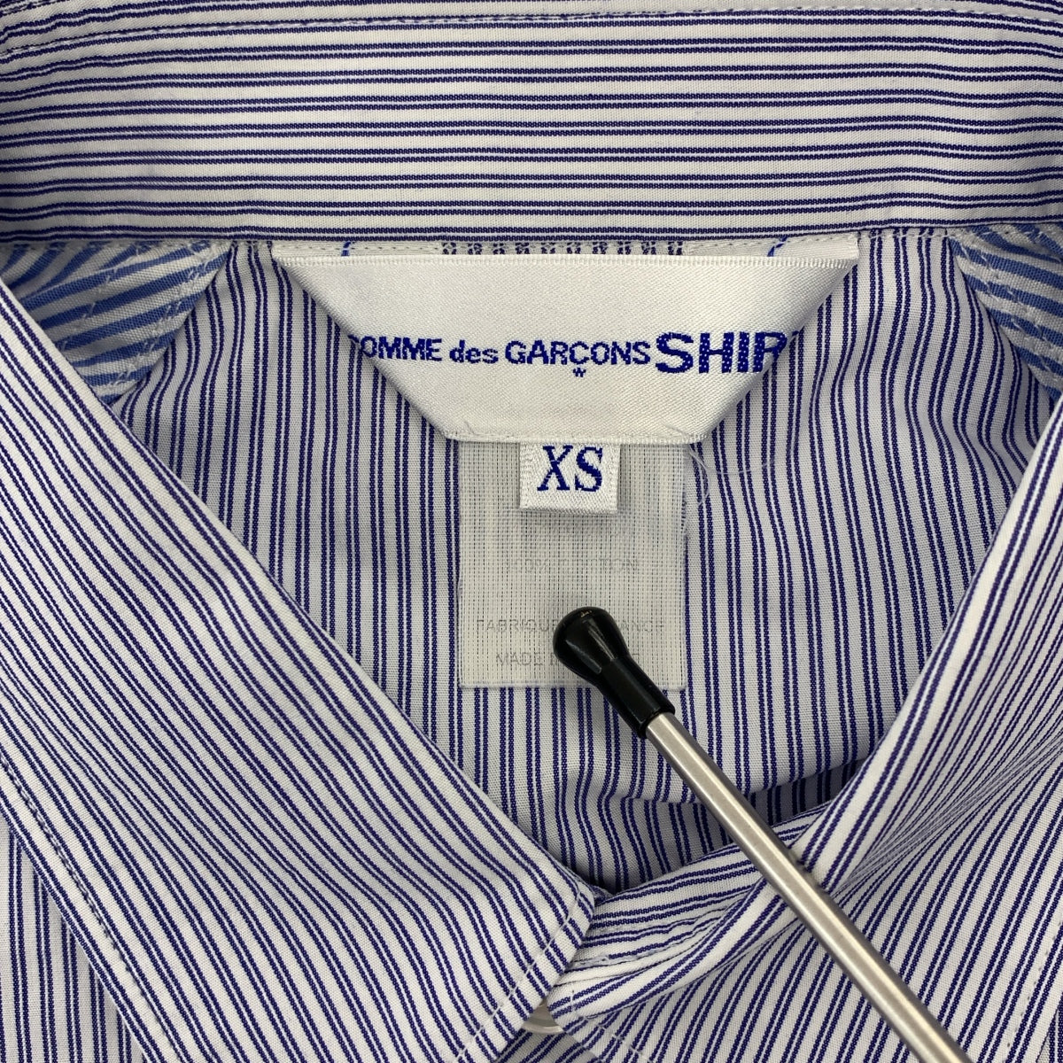 COMME des GARCONS SHIRT / コムデギャルソンシャツ | 切替 コットン ストライプ シャツ | XS | メンズ