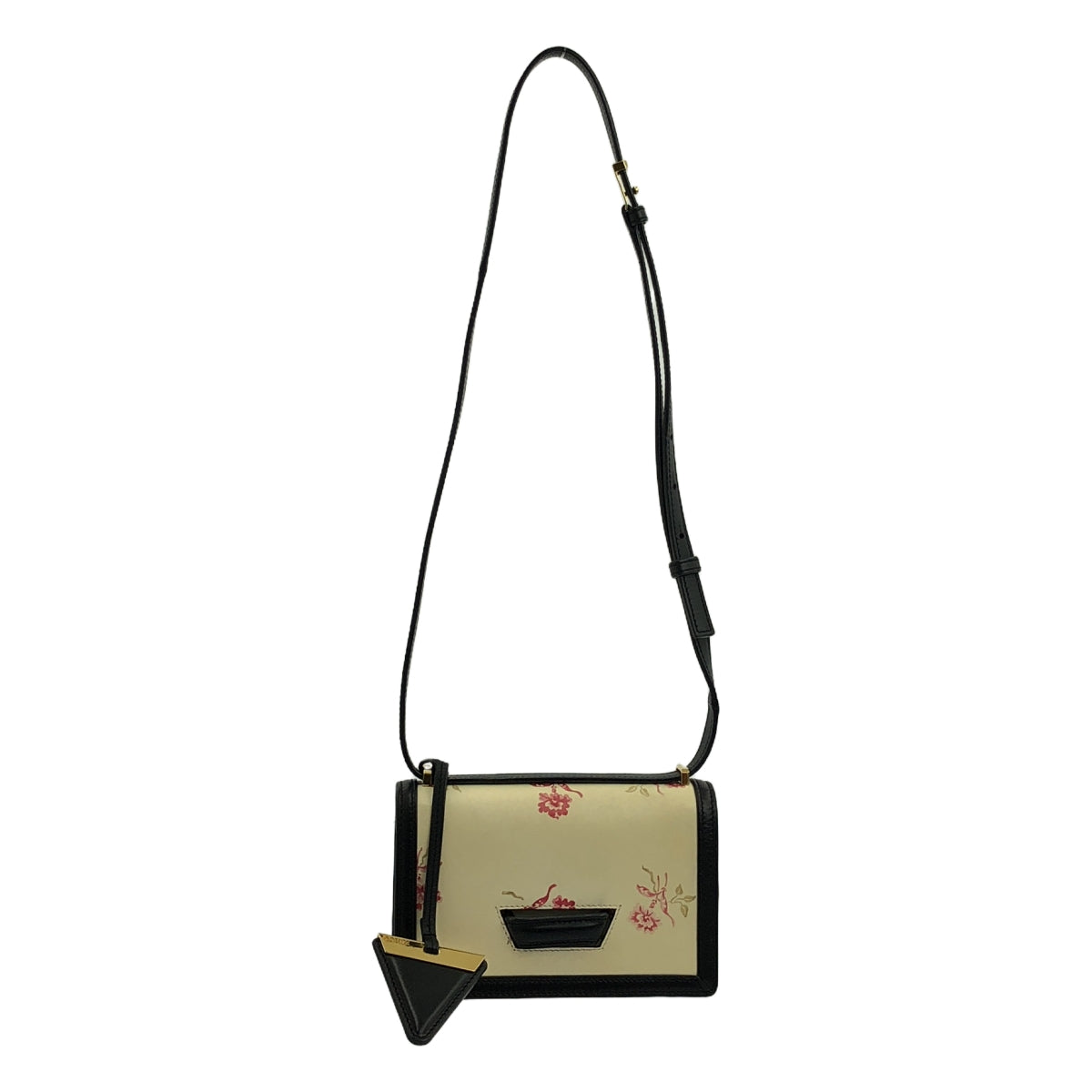 LOEWE / ロエベ | バルセロナ フラワー柄 ショルダーバッグ | ブラック/アイボリー/ピンク | レディース