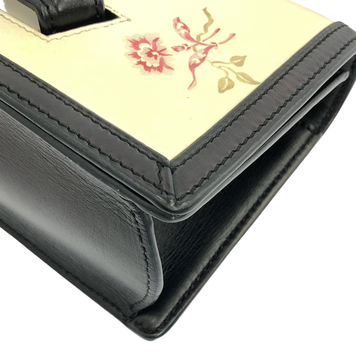 LOEWE / ロエベ | バルセロナ フラワー柄 ショルダーバッグ | ブラック/アイボリー/ピンク | レディース