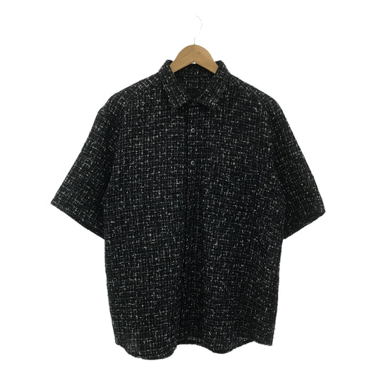 SOPHNET. / SOPHNET. | COTTON WOOL TWEED S/S SHIRT / Cotton tweed shirt | S | Black | Men's