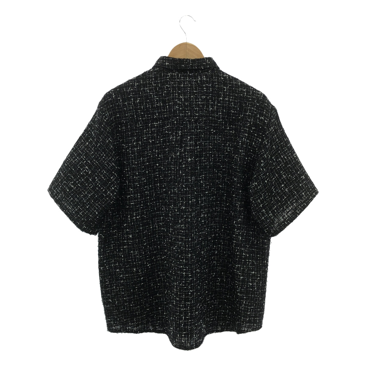 SOPHNET. / SOPHNET. | COTTON WOOL TWEED S/S SHIRT / Cotton tweed shirt | S | Black | Men's