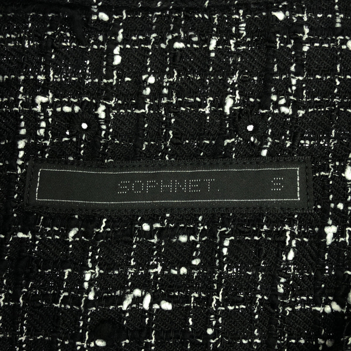 SOPHNET. / SOPHNET. | COTTON WOOL TWEED S/S SHIRT / Cotton tweed shirt | S | Black | Men's