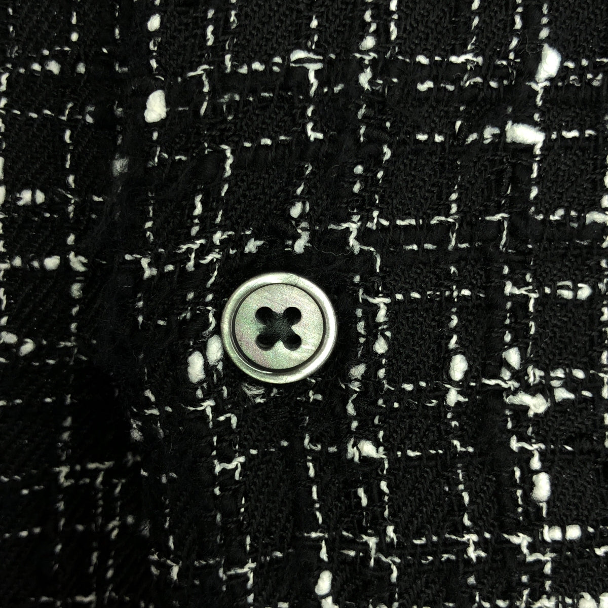 SOPHNET. / SOPHNET. | COTTON WOOL TWEED S/S SHIRT / Cotton tweed shirt | S | Black | Men's