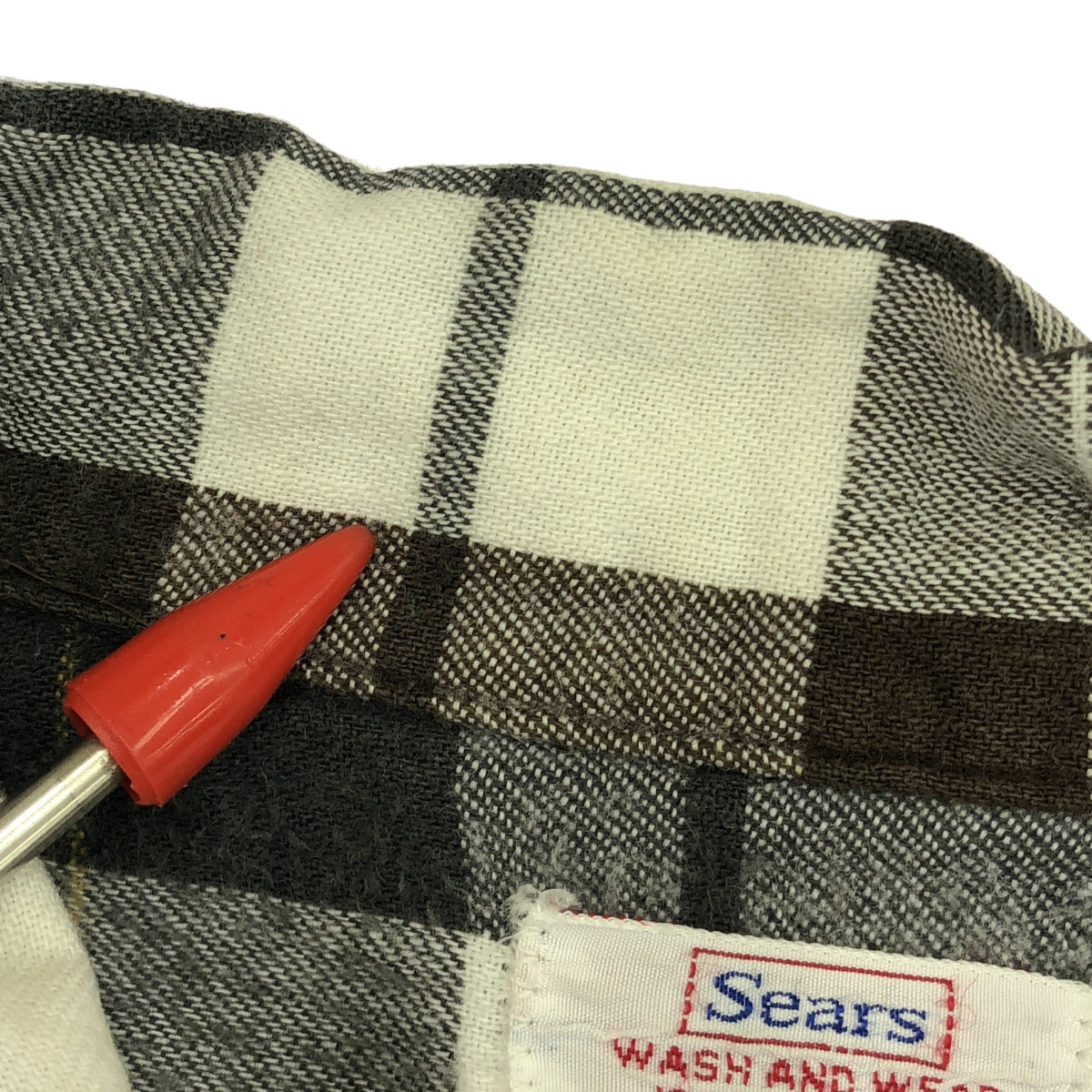 Sears | 60s Vintage Check Flannel Shirt | L | Men's