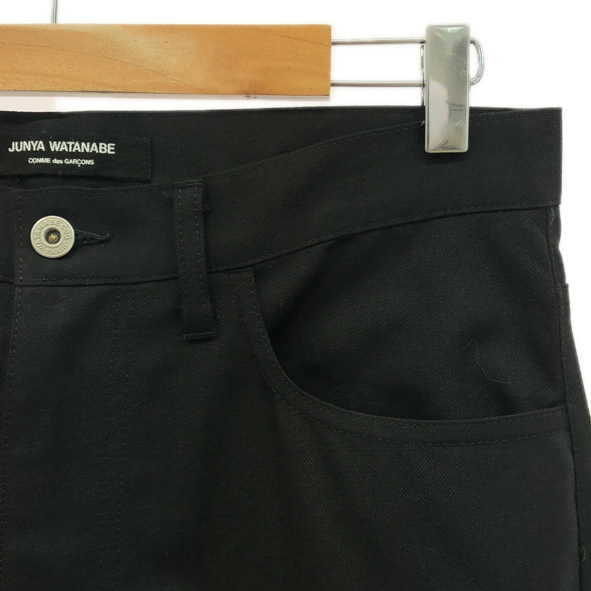 [品相良好] JUNYA WATANABE COMME des GARCONS / Junya Watanabe | 2021秋冬 |羊毛錐形褲 | L |黑色 |女性的