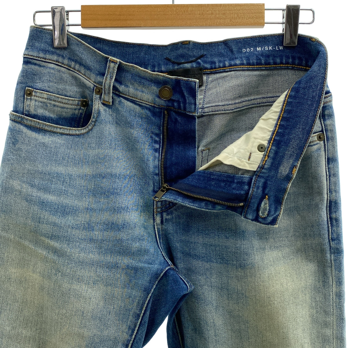 SAINT LAURENT PARIS | D02 M/SK-LW 復古彈性緊身牛仔褲 | 尺寸 29 | 靛藍 | 男款
