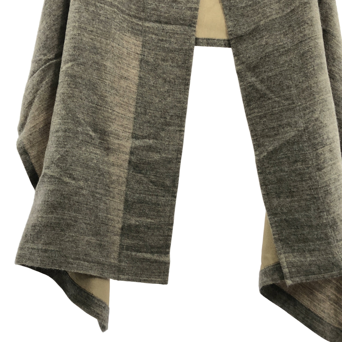 matohu | 有領人造絲羊毛披肩/披肩 | M碼 | 灰色