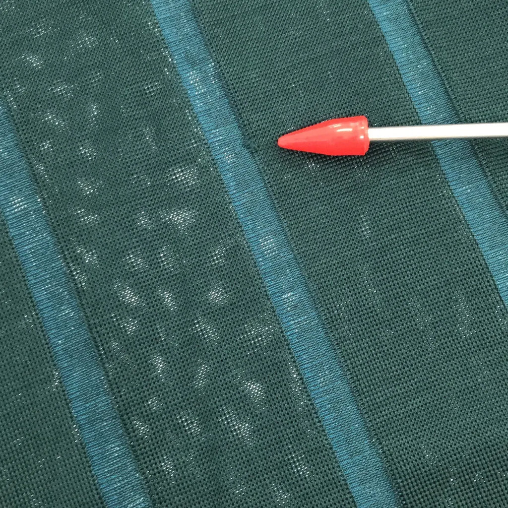 HACHE / アッシュ | ストライプ ロゴリブ切替 ニットジャージ ワンピース | 42 | レディース