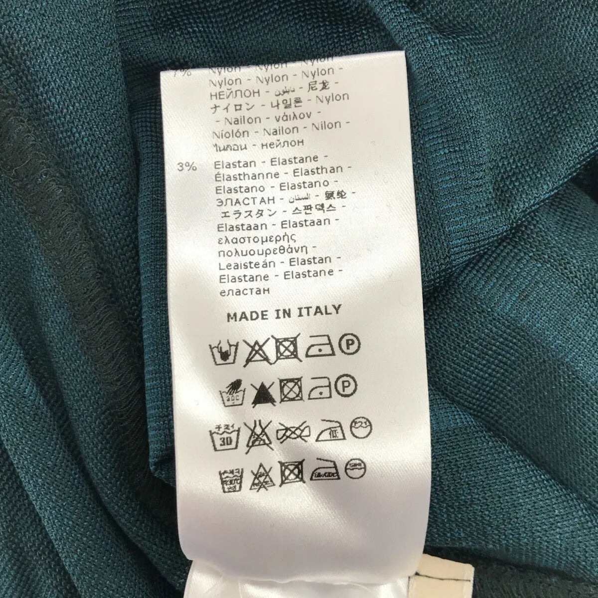 HACHE / アッシュ | ストライプ ロゴリブ切替 ニットジャージ ワンピース | 42 | レディース