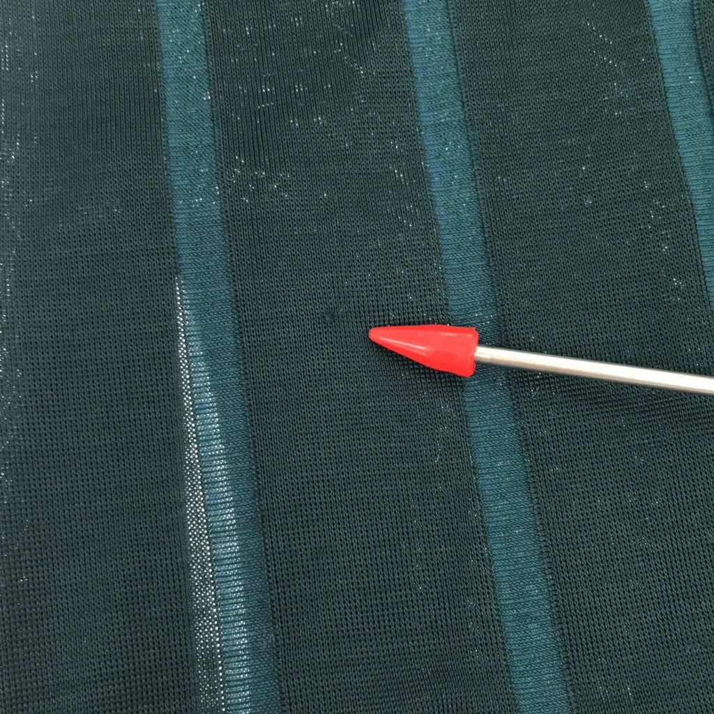 HACHE / アッシュ | ストライプ ロゴリブ切替 ニットジャージ ワンピース | 42 | レディース