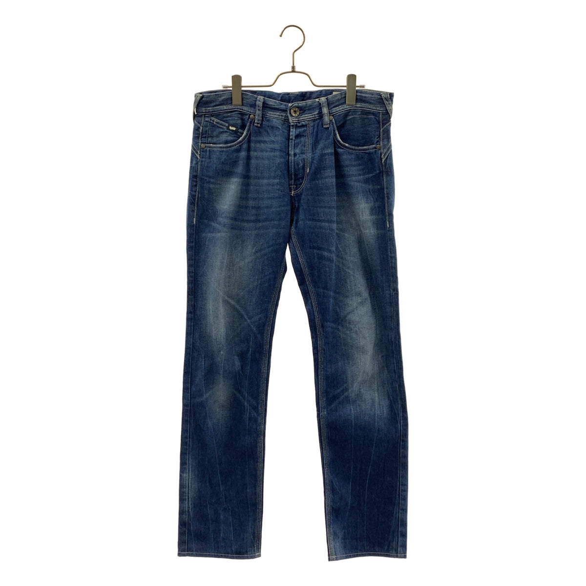 GAS / ガス | ロゴレザーパッチ デニムパンツ | 33 | メンズ