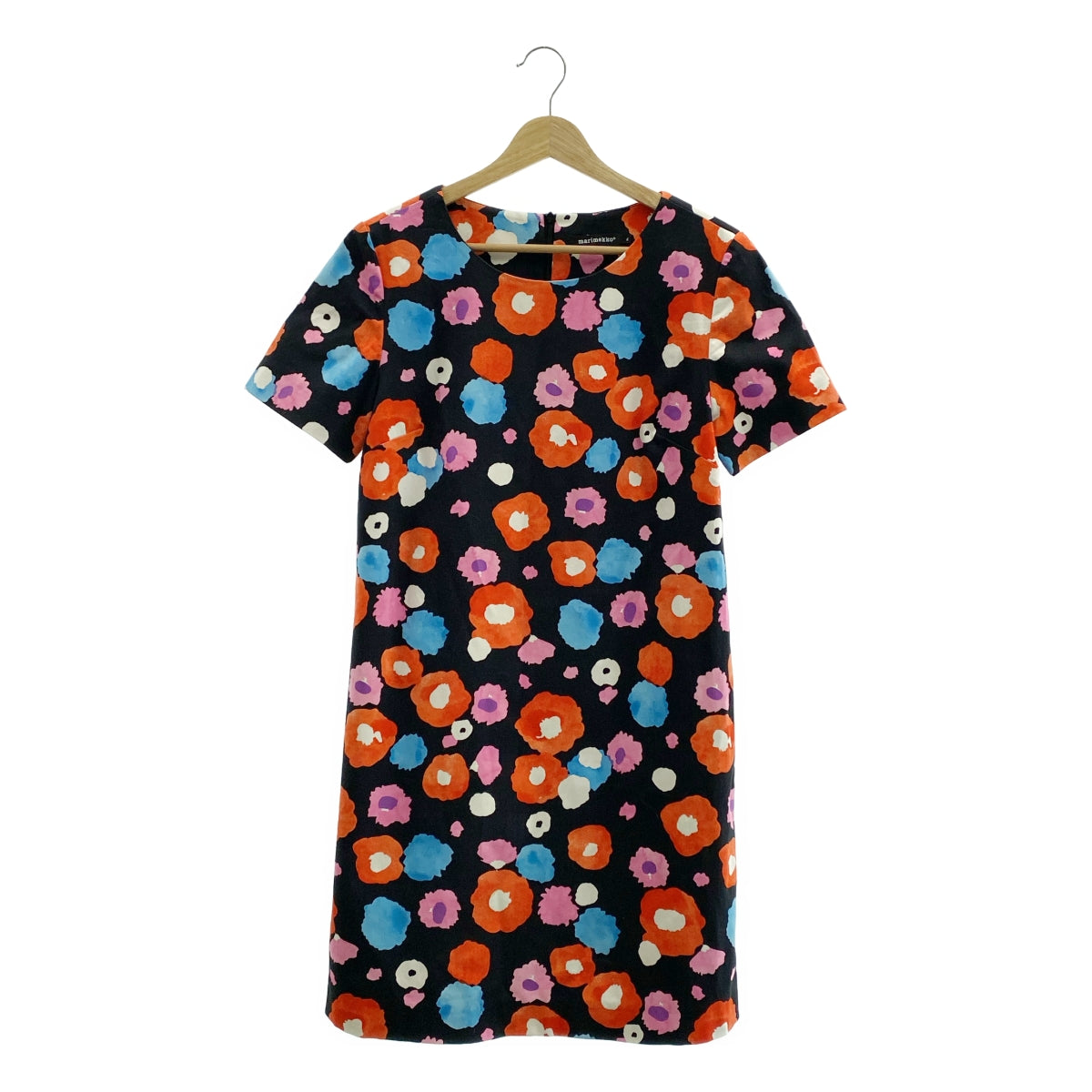 marimekko / マリメッコ | FIONA / 総柄 ポケット付き バックジップ ドレス ワンピース | 34 | レディース