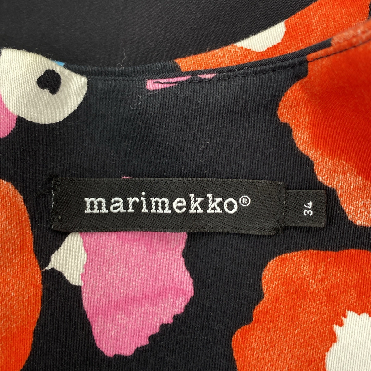 marimekko / マリメッコ | FIONA / 総柄 ポケット付き バックジップ ドレス ワンピース | 34 | レディース