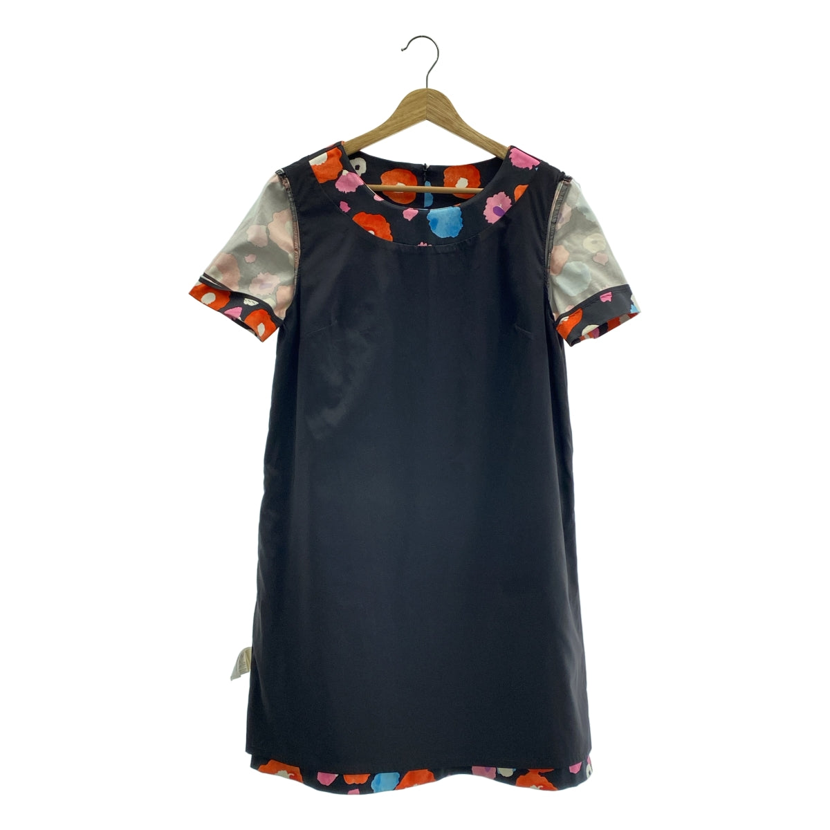 marimekko / マリメッコ | FIONA / 総柄 ポケット付き バックジップ ドレス ワンピース | 34 | レディース