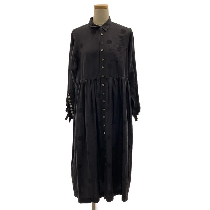 tricot COMME des GARCONS / トリココムデギャルソン | ドット シャツ ギャザーワンピース | S | レディース