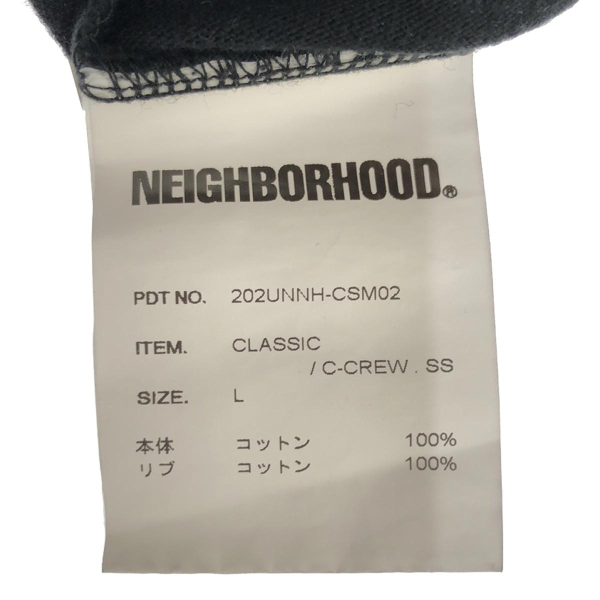 NEIGHBOR HOOD / 네이버 후드 | CLASSIC C-CREW.SS 로고 자수 클래식 크루넥 ​​T셔츠 | L | 맨즈