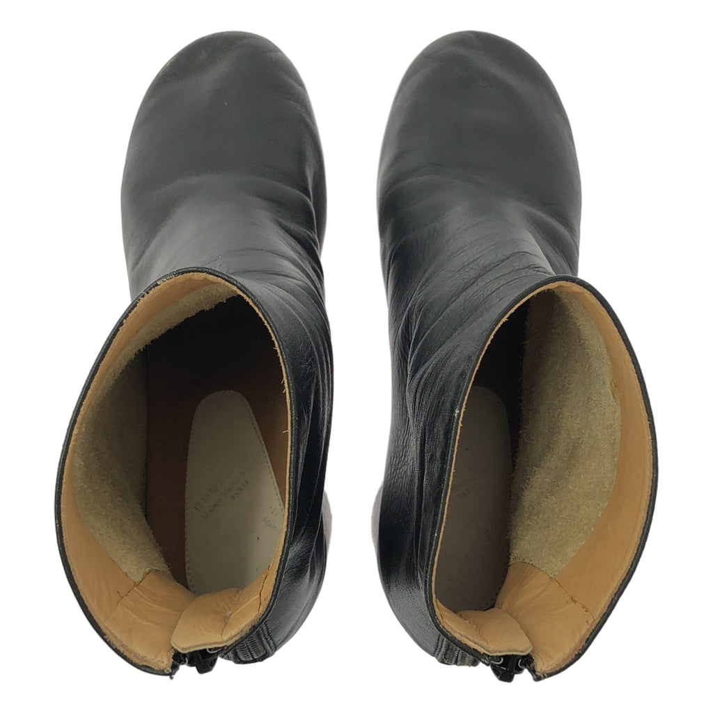 Maison Martin Margiela | 2012 春夏系列 | 拉鍊後跟短靴 | 皮革粗跟短靴 | 尺寸 38 1/2 |